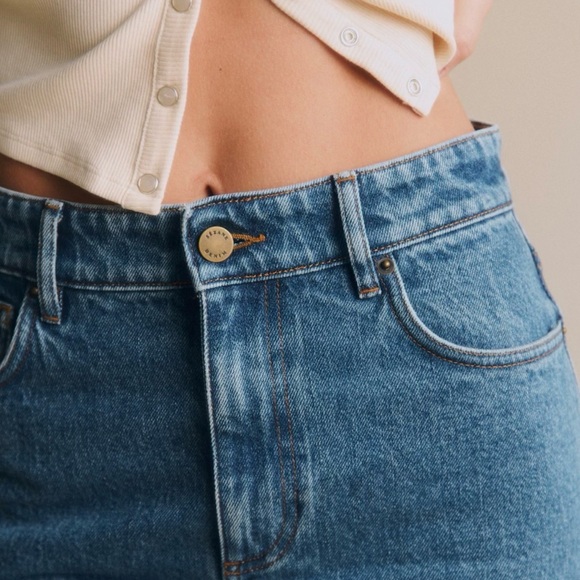 Sezane Le Flare Denim Blue - Size 10 - Picture 5 of 6